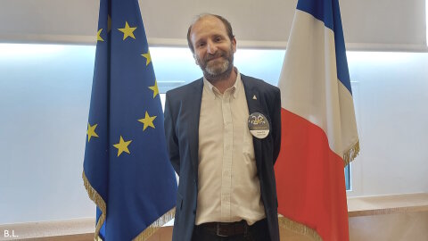 François Elie, président de l’Adullact et élu local à Angoulême (ici aux 20 ans de l’association). - © B.L.