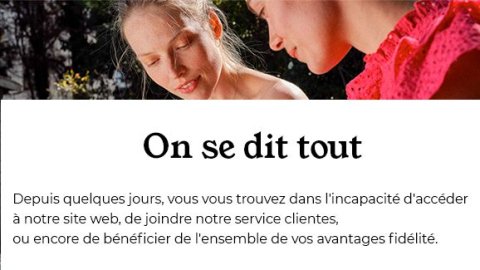 Le site e-commerce de Camaieu est inacessible depuis 5 jours. - © Camaieu