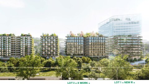 Le futur quartier développé par BNP Paribas Real Estate et Eiffage Immobilier sur le Trapèze. - © Chartier Dalix / BIG / AAVP / ECDM