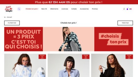 DCM Jennyfer fait choisir à ses clientes le prix des produits