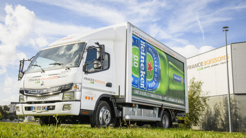 Le transport représente 19 % des émissions de GES d’Heineken. - © Heineken