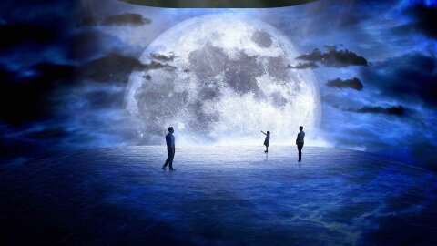 « Une nuit sous la lune » retrace 3 milliards d’années de relations entre la Terre et son satellite  - © Lucid Realities