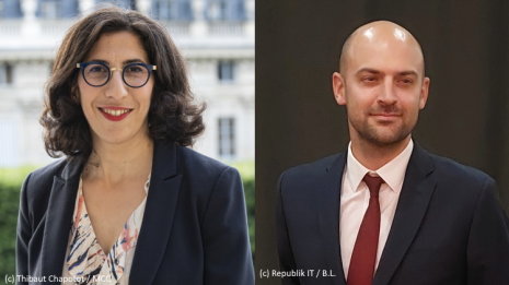 De gauche à droite : Rima Abdul Malak et Jean-Noël Barrot - © MCC / Republik IT
