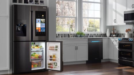Samsung a présenté lors du dernier CES une nouvelle génération de frigo connecté. - © Samsung