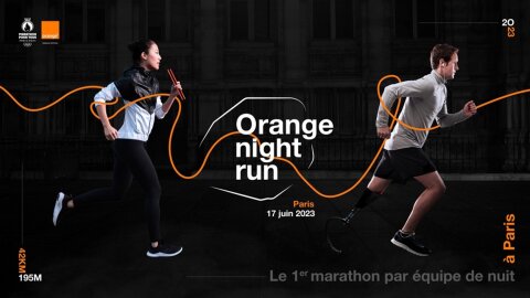Orange Night Run : 1ère activation d’Orange dans le cadre de son partenariat avec les JO Paris 2024 - © Orange