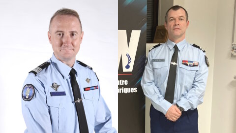 De gauche à droite : les colonels Hervé Petry et Pascal Péresse. - © Gendarmerie Nationale