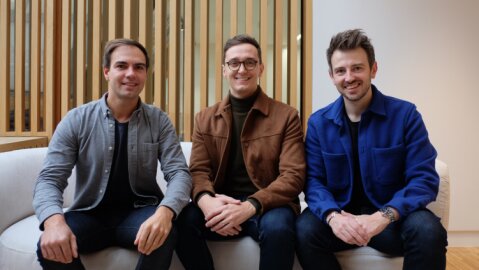 De gauche à droite : Lionel Bodénès, Caue Brioli et Alexandre Marcadier, cofondateurs de Flexliving. - © D.R.
