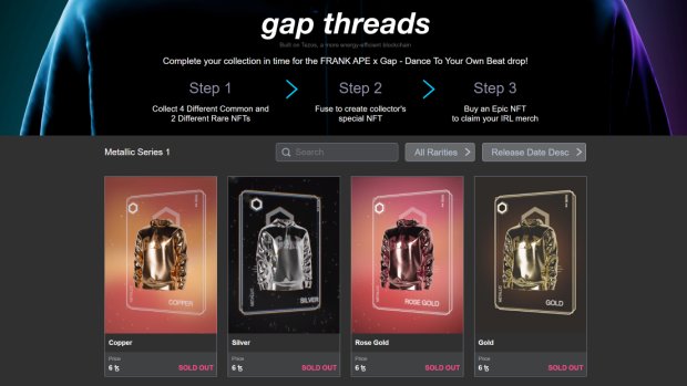 Gap propose de la gamification avec des NFT. - © D.R.