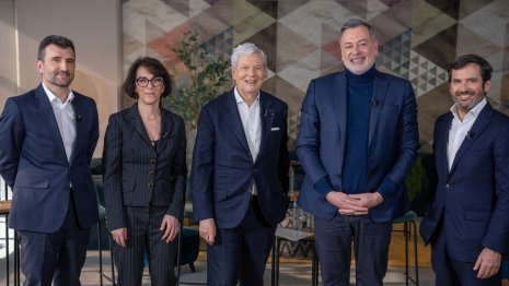 Philippe Berlan, Nathalie Balla, Philippe Houzé, Eric Courteille et Nicolas Houzé. - © La Redoute