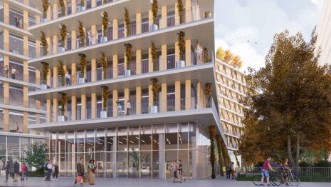 Le futur bâtiment X Work et ses 15 000 m² recevront RCI Banque, la filiale bancaire de Renault. - © BIG