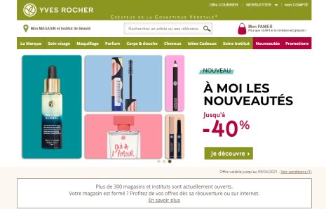 Yves Rocher prévoit de refondre son site e-commerce en 2021. - © D.R.