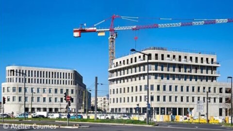 Les deux immeubles du programme immobilier I-Ter se situent au Bouscat. - © Atelier Caumes