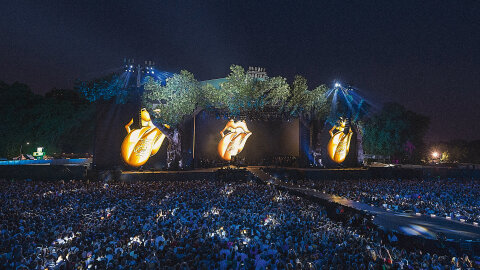 Expérience immersive sur la scène du concert des Rolling Stones de Hyde Park en 2013 - © Brian Rasic