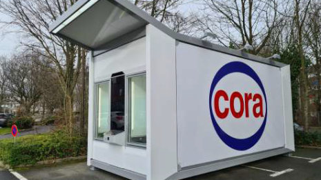 Easybox est un conteneur robotisé dédié au retrait de commandes e-commerce. - © Cora