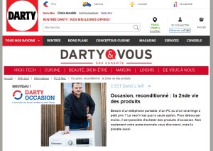 L’offre occasion sur les produits blanc a fun franc succès au sein de Darty. - © Darty