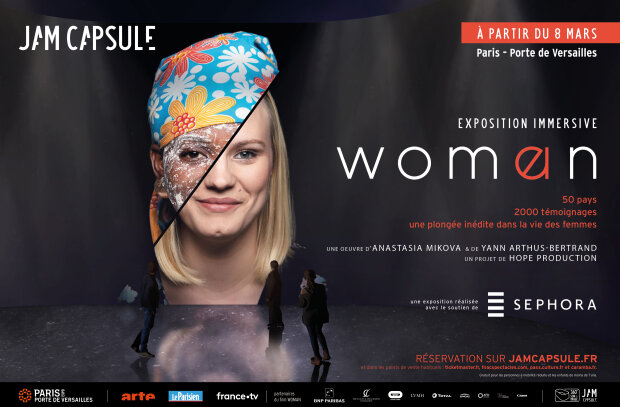Woman, exposition adaptée du film éponyme à Jam Capsule Paris Expo Porte de Versailles - © Jam Capsule/Hope Production