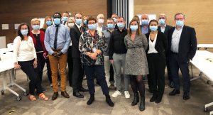 La première promotion des Itinéraires balisées Achats du groupe La Poste a permis d’accueillir sept nouveaux collaborateurs venus d’autres fonctions en interne. - © Anna Marchlewska