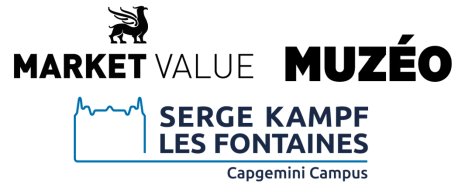 Logos de Market Value & Muzéo & Serge Kampf Les Fontaines - © Market Value/Muzéo/Capgemini