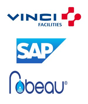 Logos de Vinci Facilities & SAP & Robeau © Vinci Facilities/SAP/Robeau