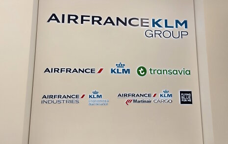 Le groupe Air France-KLM tel que présenté dans le hall de son siège. - © Air France-KLM