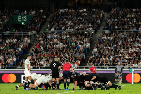 Mastercard partenaire de la Coupe du monde de rugby 2019. Match Angleterre/Nouvelle Zélande  - © World Rugby - David Ramos