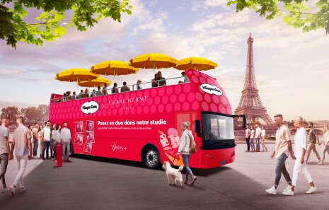 Le Love Bus sillonnera Paris et proposera à ceux qui s’aiment une séance photo signée Harcourt et des dégustations - © Häagen-Dazs