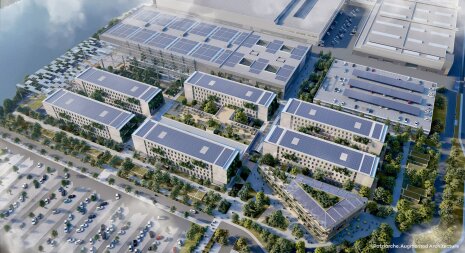 Un peu plus de 8 000 salariés seront regroupés sur le site de Poissy - © Patriarche