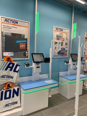 Les clients auront accès à huit bornes de paiement automatiques et deux caisses traditionnelles. - © Action