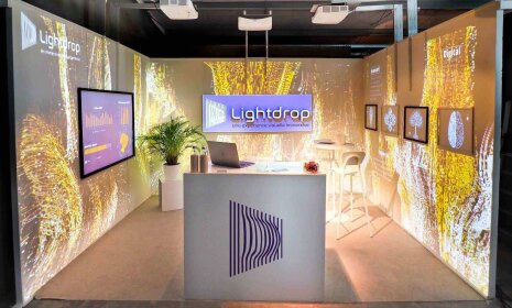 La solution Lightdrop permet de créer un espace immersif de 12 m2 clé en main - © Digital Essence