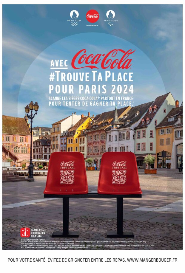 Coca-Cola a lancé la campagne ticketing « Trouve Ta Place » pour faire gagner des billets pour les Jeux - © Ogilvy