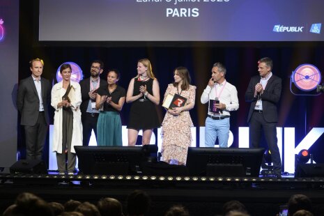 Les lauréats sur la scène de la Madeleine - ©&#160;Carole Desheulles